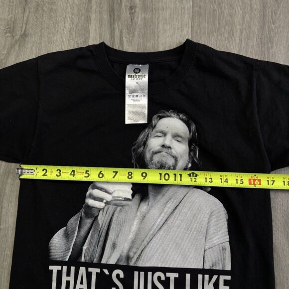 Nastrovje Potsdam The Big Lebowski Movie Tee Shirt Men’s Size Small Black White - Picture 7 of 7
